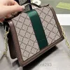 Women Ophidia Crossbody Bag Mini Handbags Purse Canvas Letters Red Green Striped Webbing Buckle Design Fashion Letters Gold Hardware Shoulder Bags 2022