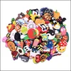 Charms 100Pcs Whole Mix Cartoon Shoes Charms Sile Soft Animal Cat Rabbit Hole Slipper Accessories For Kids Gifts Croc Dr Seashellshop Dhvsd