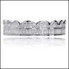 Grillz Dental Grills New Baguette Set Teeth Grillz Top Bottom Color Color Grill