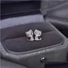 Stud Cat Shape Shining Stud Earring 925 Sterling Sier CZ Diamond Women Wedding Jewelry Earrings Summer Gift 1615 T2 Drop DHSeller2010 DHR1L