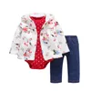 Set di abbigliamento neonato Baby bebes Boy Girl vestiti set maniche lunghe giacche con cappuccio tuta pantaloni 3PCS bambino bambino vestito nato vestiti di cotone 220916