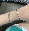 18k real gold material Charm thin nail bracelet of empty inside for women engagement jewelry gift have stamp box certificate