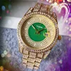 Chronograph Funktioniert Herren Damen Diamanten Ringuhr Stoppuhr Wasserdicht Luxus Mode Uhr Qualität Designer Top Marke Quarzwerk Geschenke Armbanduhren
