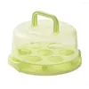 Storage Bottles Portable Cake Box Handheld Package Food Case Pink Fresh Keeping Container With Lid Toast Baking Supplies