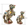 Outros suprimentos de festa de evento Garden Gnome Dinosaur estátuas de dinossauros dinossauros come anões resina resina elf ornament estátua de artesanato de artesanato de artesanato de artesanato de artesanato de artesanato de artesão