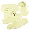 Ensembles de vêtements Born Baby Clothing Costumes 0-3 mois Cartoon Coton 5PCS / Set Baby Girl Turnits 220916