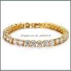 Tennis Tennis Hip Hop Diamond Armband f￶r m￤n 469 T2 Drop Delivery 2021 smycken armband DHSeller2010 DHPJX