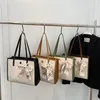 Avondtassen tote tas esthetische grote gestreepte handtas portemonnee met sjaallinten linten mode schouder luxe ontwerper pu lederen casual