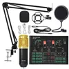 Microphones Bm 800 Microphone Sound Card Professional Studio Condenser Wireless Microphone for USB Gaming Singing Karaoke MIC for PC Phone T220916