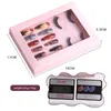 Halloween Fluffy False Eyelashes Press on Nails Set Curly Long Lashes Full Cover Coffin Nail Makeup Kits