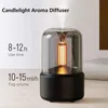 Candlelight Electric USB Luftfuktare Arom Diffusor Portable 120 ml Cool Mist Maker Fogger 8-12 timmar LED Nattljus