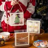 Christmas Transparent Tote Box Clear Gift Bag Christmas Eve New Year Santa Claus Nougat Candy Cookies Party Supplies MJ0811