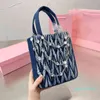 Designer mini Tote Handbag Denim Diamond Tote Bag Women Wrinkled Handbags Womens Classic Large Capacity Lady Shopping Bags 2022