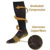 Men's Socks Copper Infused Compression 20-30mmHg Graduated Men Women Patchwork Long S-XXL