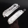 Natural White Crystal Pillar Pendants Handmade White K Silvers Wire Wrapped Tree of Life For Necklace Jewelry N3751