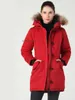 Vinter Damparka Tjock varm päls Avtagbar dunjacka med luva Dam Slim Coat Doudoune dam puffercoat 002