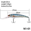 エンターテインメントスポーツ釣りフィッシングMAKEBASS 20CM 128G WOBBLER MINNOW FISHINGLURES CRANKBAIT BIG FISH HARD BAIT PESCA FOR PROFES1105500