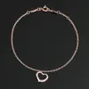 Designer Cutout Heart Charm Bracelet Vintage women Chain Jewelry Gift