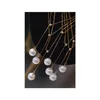 2209102 collier de bijoux en perles pour femmes AKOYA 8-8 5mm un pendentif en forme de Y réglable au750 or jaune 18 carats 329b