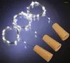 Strings Bulk Lot 10pcs 20Leds Warm White Fairy String Light Bottle Lampada a forma di sughero con batteria