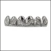 Grillz Dental Grills 18k золота с покрытием экологические медные зубы скобки Hip Hop grillz зубной во рту грили Botto Dhseller2010 DHVBC