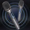 Microfones 2022 Novo microfone sem fio 2 canais UHF Profissional Micphone Micphone para Party Karaoke Show Reunião T220916