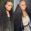 Extensions For Black Part Transparent Curly Deep Frontal Wig Peruvian Loose Water Wave Lace Front Human Hair Wigs9599381