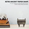 Koku lambaları 1 adet vintage tripod tütsü brülör şık kare şekil sansür aroma sobası