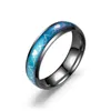 Cluster Rings Factory Direct Sales Fashion Par Style Titanium Steel Color Changing Heart Emotional Men and Women Par