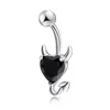 Navel Bell Button Rings sieraden roestvrijstalen navelringen hart letter duivel Bell knop voor vrouwen mode drop deliv dhseller2010 dheaf