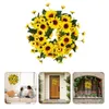 Fleurs décoratives Design décoration de maison de vacances Simulation feuille couronne de tournesol guirlande artificielle pendentif suspendu pour mariage