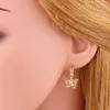 Hoop Earrings Fashion Exaggerated Personality Creative Heart-Shaped Ladies Simple Hollow Butterfly Love Tassel Jewelry