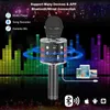 Micrófonos Aroay Micrófono Bluetooth Inalámbrico de mano Micrófono de voz clara para Karaoke Rendimiento de música vocal T220916