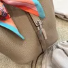 Modna torebka torebki od projektantów kobiety Picotin torba z grubej bawełny torebki skórzane luksusowe kosmetyki crossbody okrągły jedwabny szal torba typu Bucket