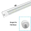 CNSUNWAY 8FT LED Tube Light Bulbs Single Pin Fa8 Base D Shape 120W 6000K