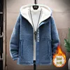 Männer Jacken Winter Fleece Parka Mantel Casual Taktische Outwear Dicke Warme Bomber Mit Kapuze Mann 3XL 220916