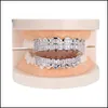 Grillz Dental Grills New Baguette Set Teeth Grillz Top Bottom Color Color Grill