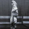 Мужская куртка мужская одежда Harajuku Hiphop Модный функциональный стиль высокий шапочка с высоким воротником свободный ретро -кардиган