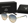 Maybach Fashion Men Solglasögon solskydd Glasögon Leopard Head Composite Metal Rimless Optical Frame Classic Rectangle Square Gold Luxury Solglasögon