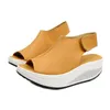 Sandals Summer Women Platform Wedges Leather Swing Peep Toe Casual Shoes Walk Flats Size 35-43 C291