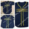 Baseball Customed Michigan Wolverines Baseball Jersey 18 Jordo Rogers 19 Logan Wood 20 Willie Weiss 21 John Torroella Tito Flores Matt