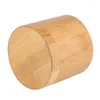 Caixas de assistir caixas cilíndricas Caixa de bambu de bambu jóias de madeira 8.8 8.1cm