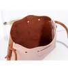 Evening Bags Pu Leather Fashion Women Bowknot Bucket Bag 2022 Design Ladies Women's Purses And Hand Crossbody For