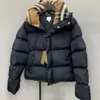 Classic Detachable Down Jacket Womens Winter Warm Feather Waistcoat Short Thermal Cotton Jacket Designer Brand Coat Size SML