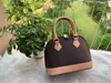 2022 avec étiquette de verrouillage Alma Bb 25cm Mode Femmes Sacs à bandoulière Chaîne Messenger Sac Sacs à main en cuir Shell Wallet Purse Cosmetic Crossbody Bags Totes