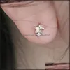 Stud Sier Japanese Asymmetric Star Stud Earrings Women Modern Simple Student Party 14K Gold Jewelry 686 Z2 Drop Delivery Dhseller2010 Dhxbi