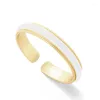 Cluster Rings S925 Sterling Silver Emamel Open Ring for Women Girl Y2K Candy Color Gold Plated Eternity Finger Band Justerbar