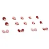 Unghie finte 24PCS Red Graffiti Nail Patch Jelly Gel Tipo rimovibile Paragrafo corto Moda SAL99