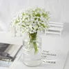 Flores decorativas 7.9 polegadas de gesso branco do bebê Baby Baby Flor Artificial Wedding Bride Bouquet DIY Fake Home Party Arranjo