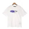 Marca de diseñador de camiseta de lujo camiseta para hombres suelto de gran tamaño 100% ropa de algodón spray letra manga corta marea marea marea y mujer camisetas camisetas new2022